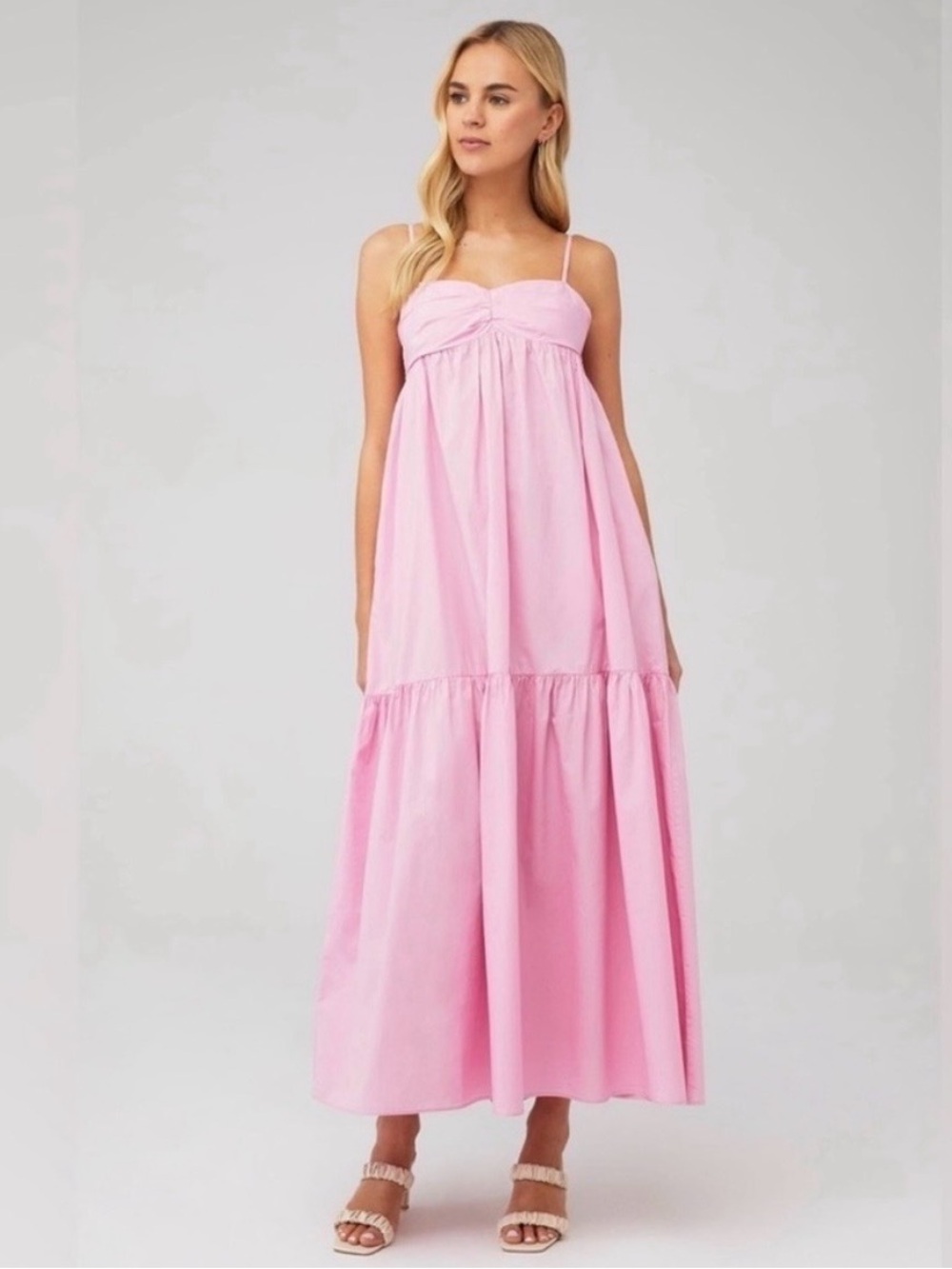 Amanda Uprichard Sima Pink Maxi Dress